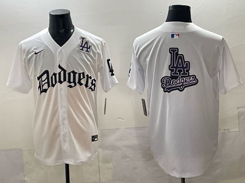 Men 2025 Los Angeles Dodgers Blank White 7th generations Joint Name Nike MLB Jersey style 018->los angeles dodgers->MLB Jersey